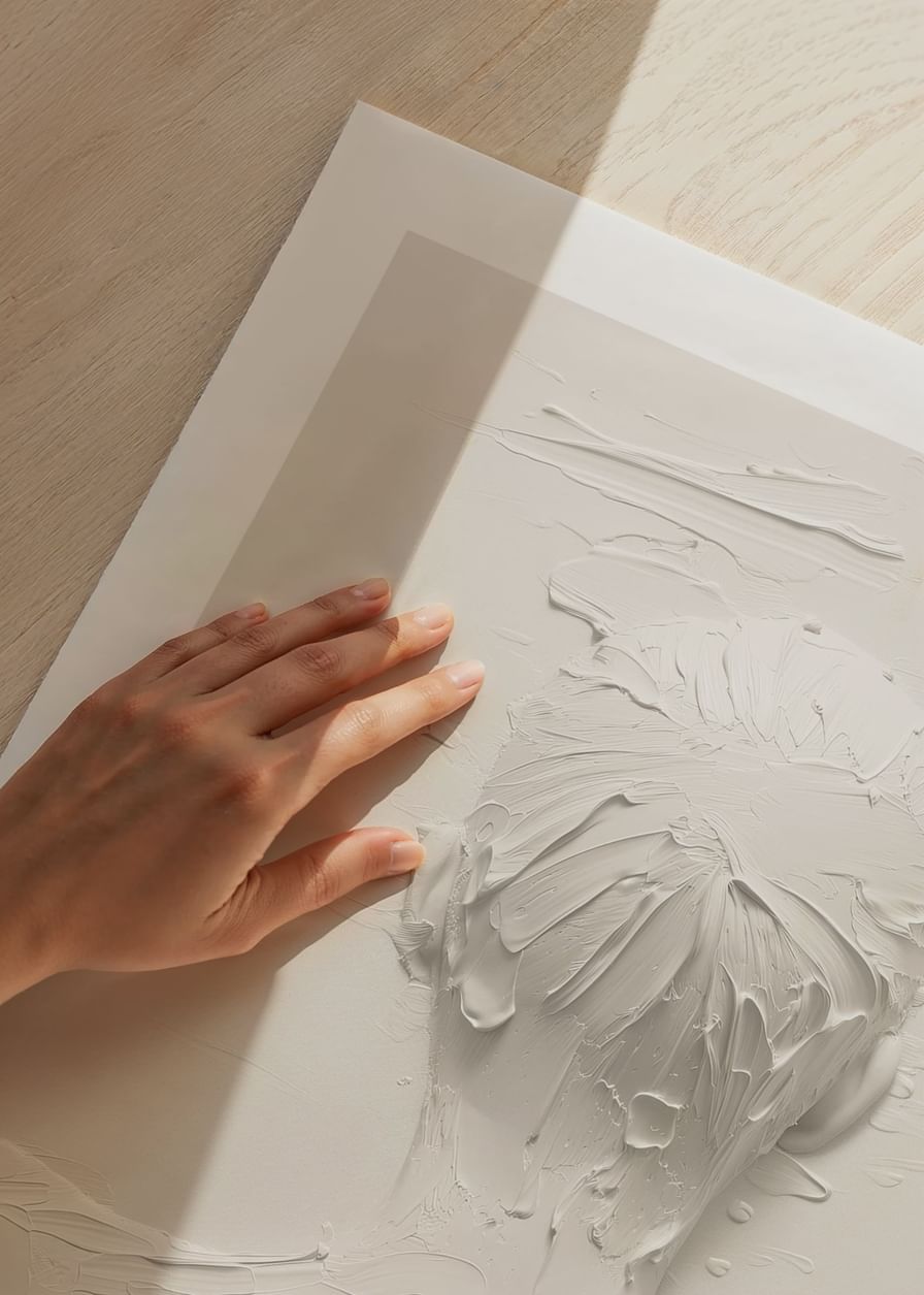 Un poster cu silueta texturată a unei femei văzută din spate-12