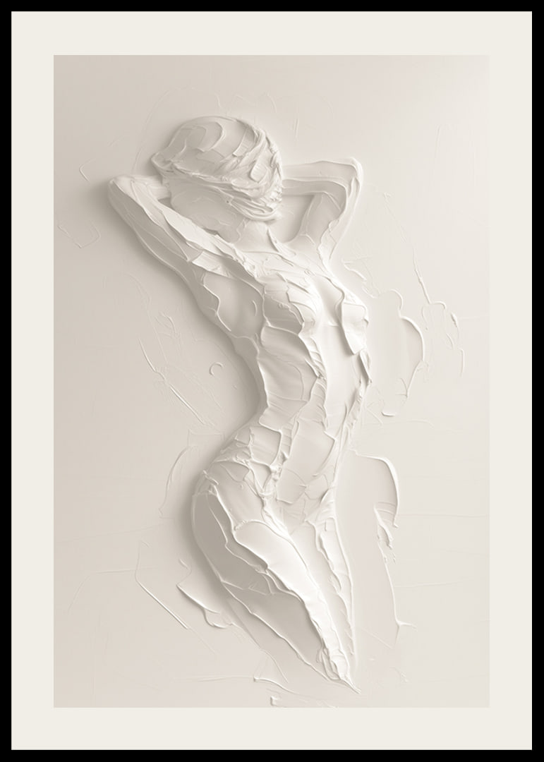 A poster that highlights the body's natural beauty with soft, textured brushstrokes-12