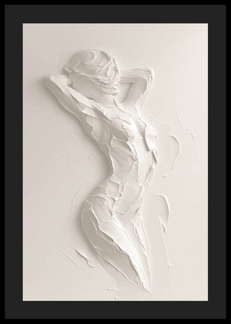 A poster that highlights the body's natural beauty with soft, textured brushstrokes-12