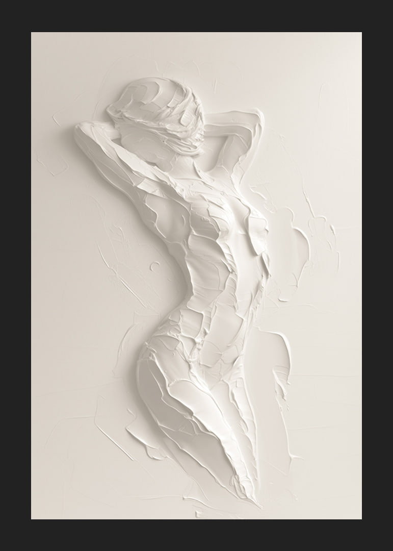 A poster that highlights the body's natural beauty with soft, textured brushstrokes-12