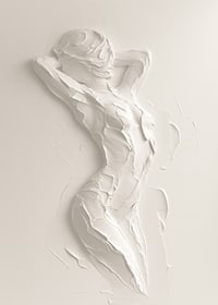 A poster that highlights the body's natural beauty with soft, textured brushstrokes-7