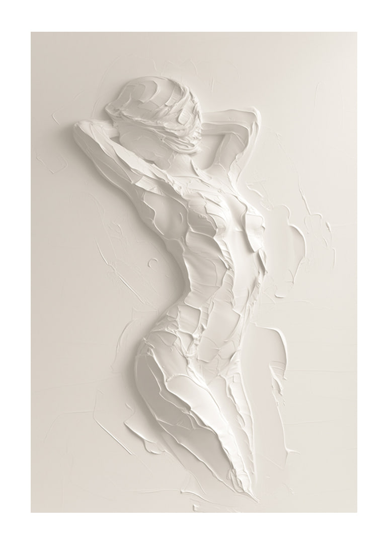 A poster that highlights the body's natural beauty with soft, textured brushstrokes-12