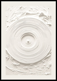 A poster with a textured vinyl motif in soft, monochrome tones-2