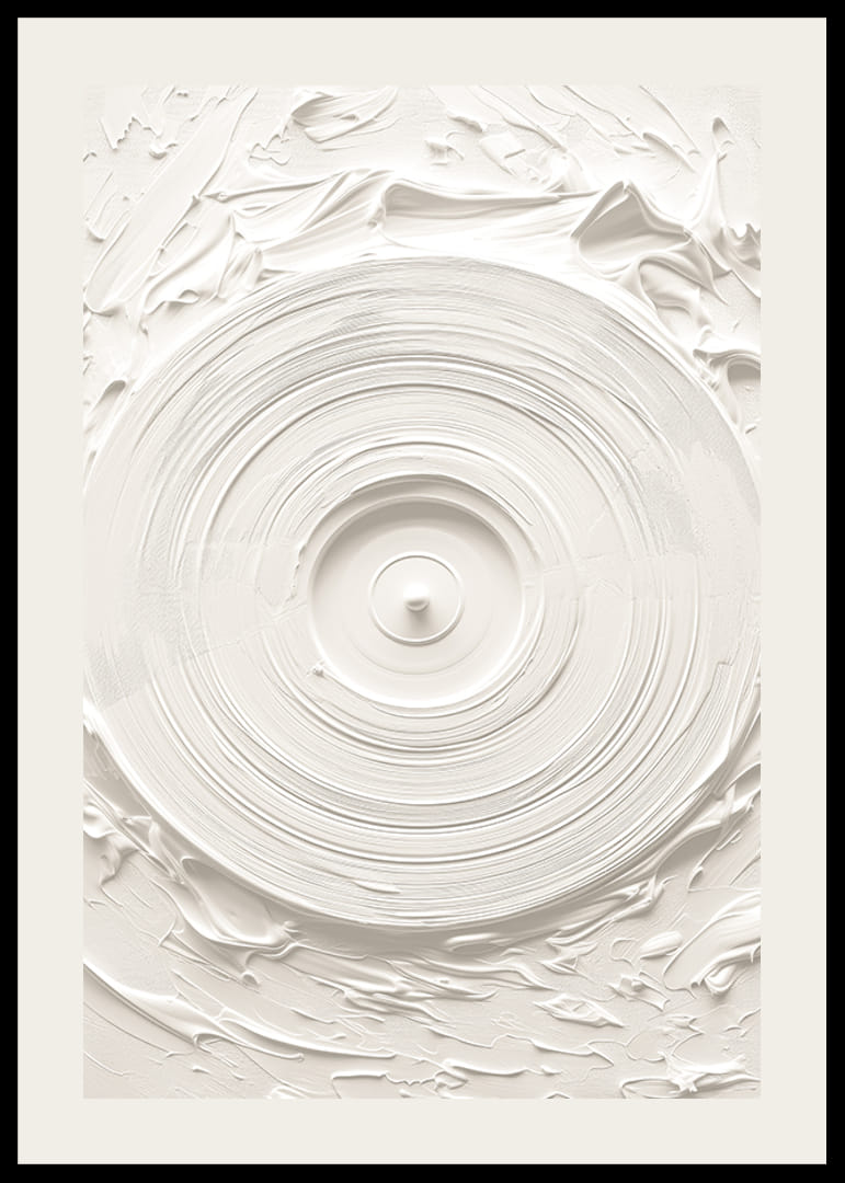 Um poster com um motivo de vinil texturizado em tons suaves e monocromáticos-12