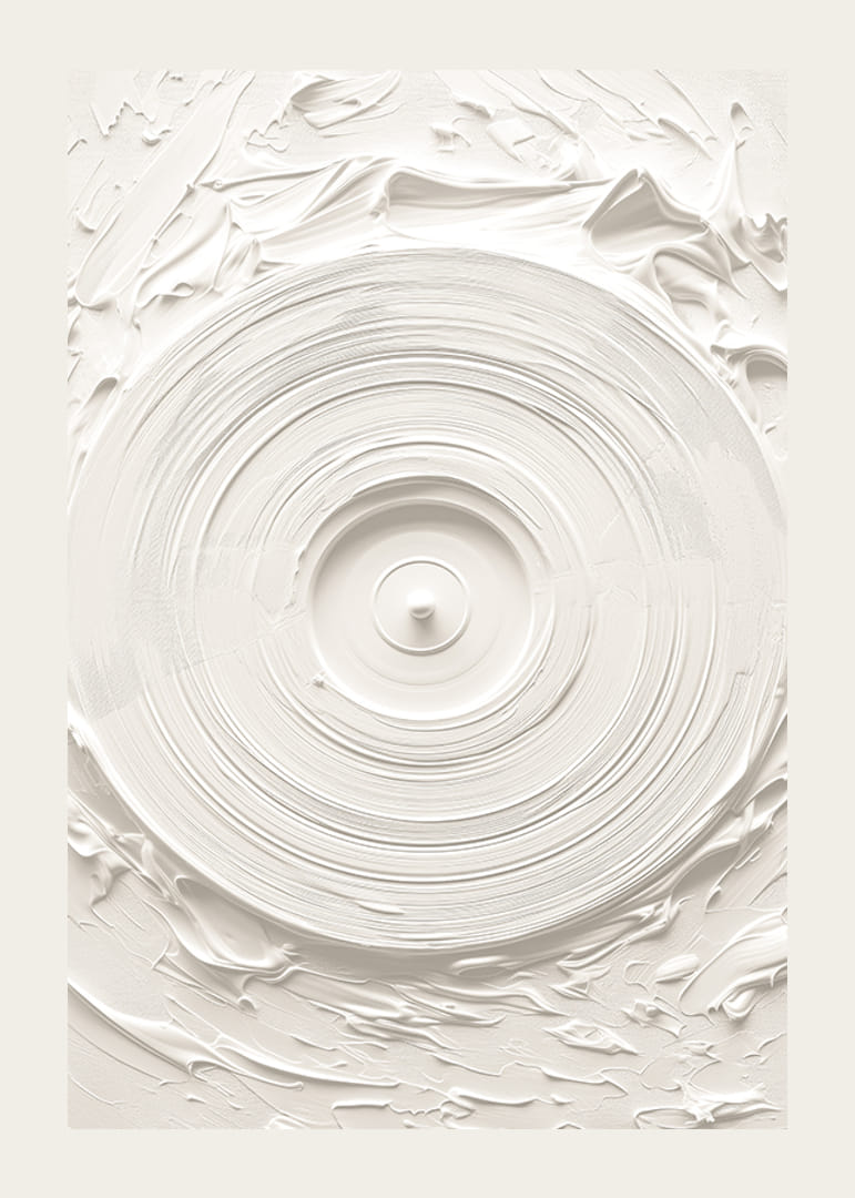 Um poster com um motivo de vinil texturizado em tons suaves e monocromáticos-12