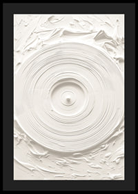 A poster with a textured vinyl motif in soft, monochrome tones-4