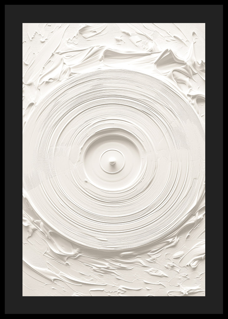 A poster with a textured vinyl motif in soft, monochrome tones-12
