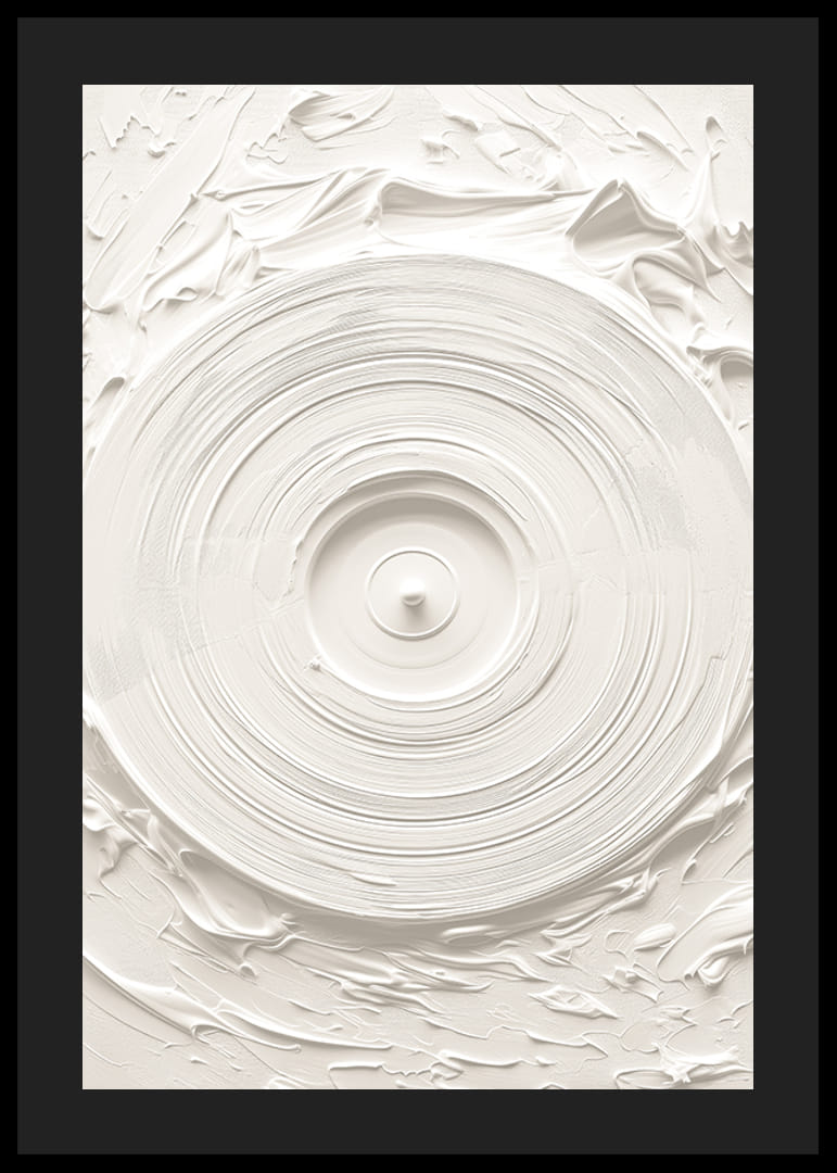 Um poster com um motivo de vinil texturizado em tons suaves e monocromáticos-12