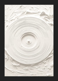 Um poster com um motivo de vinil texturizado em tons suaves e monocromáticos-5