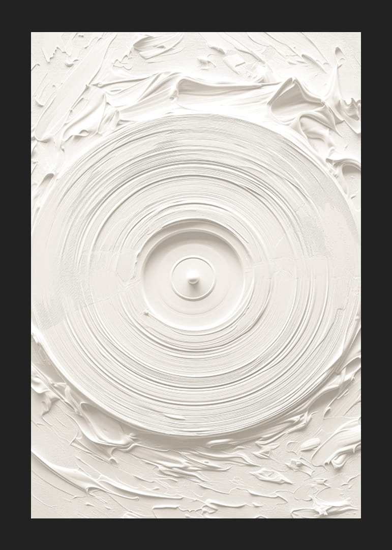 Um poster com um motivo de vinil texturizado em tons suaves e monocromáticos-12