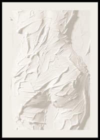 En poster som framhäver kroppens former med kraftfulla, texturerade penseldrag-2