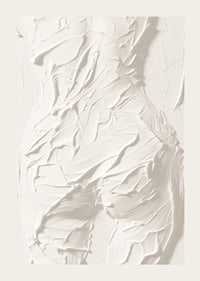 En poster som framhäver kroppens former med kraftfulla, texturerade penseldrag-3