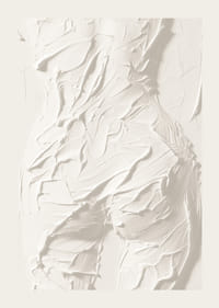 En poster som framhäver kroppens former med kraftfulla, texturerade penseldrag-3