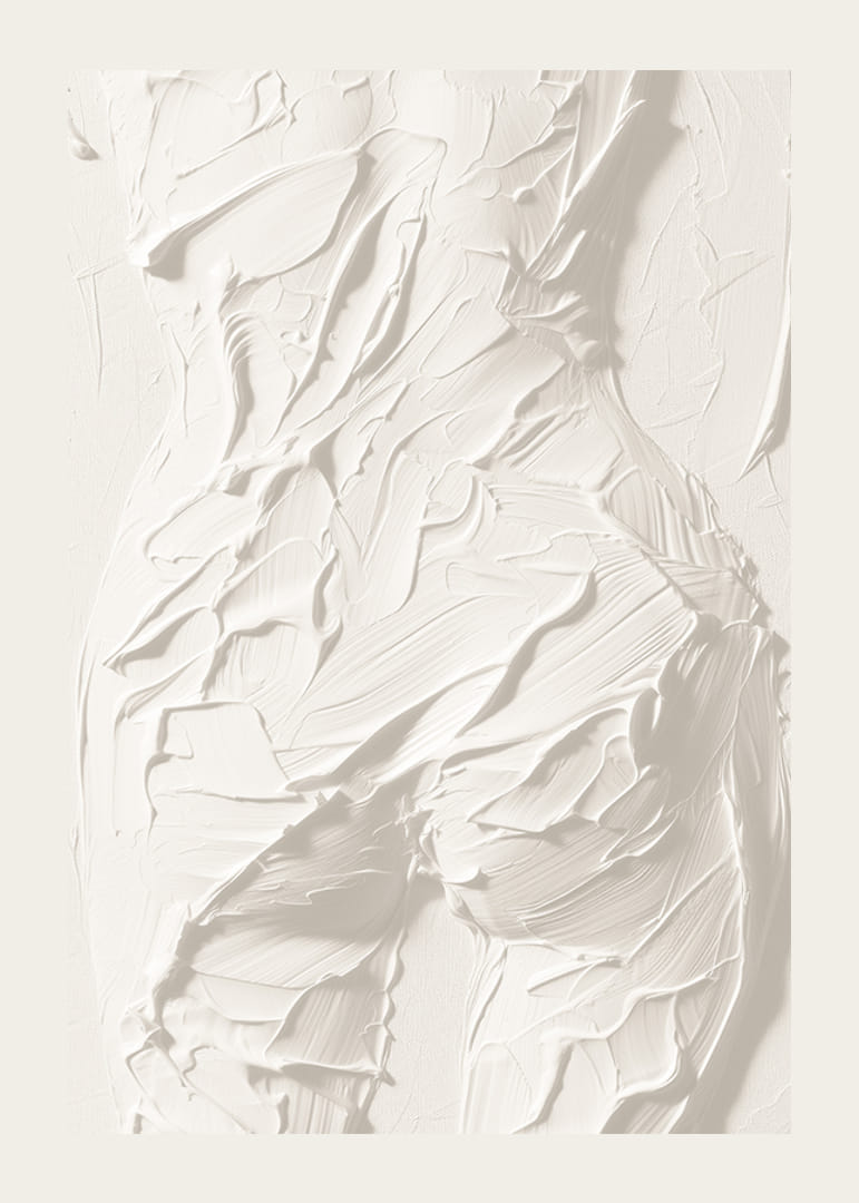 En poster som framhäver kroppens former med kraftfulla, texturerade penseldrag-12
