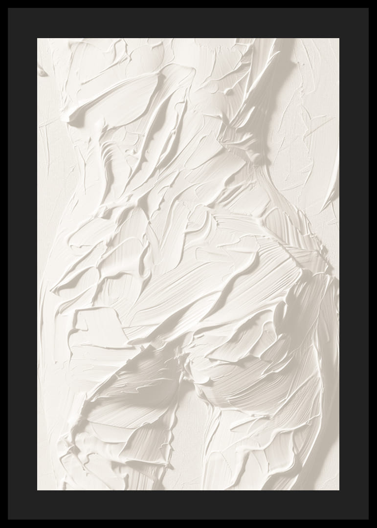 En poster som framhäver kroppens former med kraftfulla, texturerade penseldrag-12