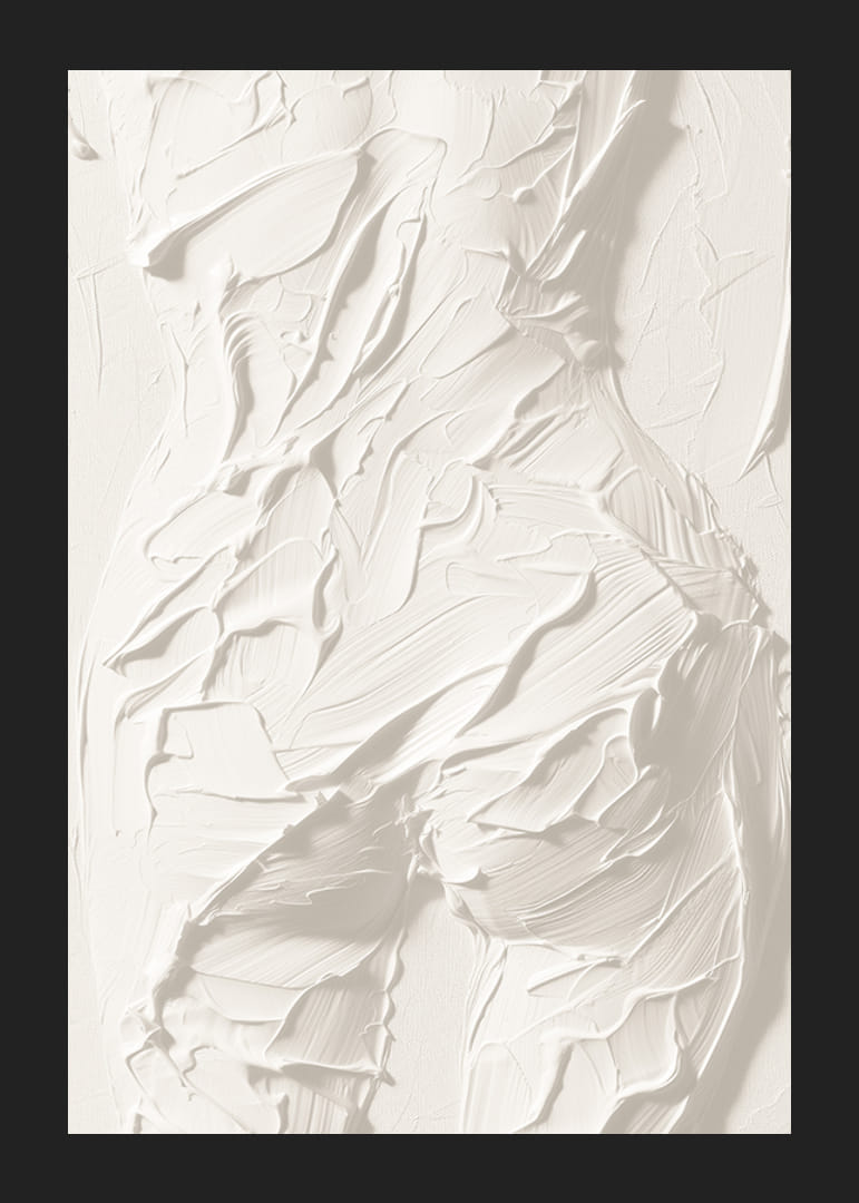 En poster som framhäver kroppens former med kraftfulla, texturerade penseldrag-12