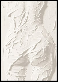 En poster som framhäver kroppens former med kraftfulla, texturerade penseldrag-6