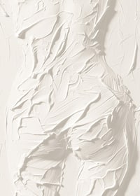 En poster som framhäver kroppens former med kraftfulla, texturerade penseldrag-7