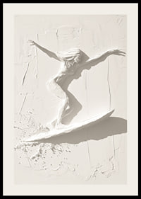 A poster with a textured surfer silhouette that exudes movement and freedom-2