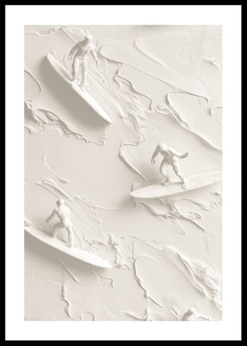 Plakatas Textured Surfing The Waves