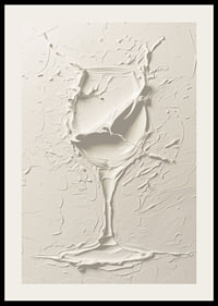 A poster featuring a textured wine glass in a soft, monochrome design-2