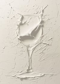 Un afiș cu un pahar de vin texturat într-un design moale, monocrom-3