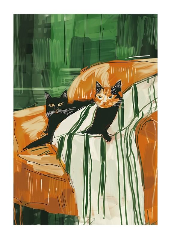 Plagát Purrfect Pair