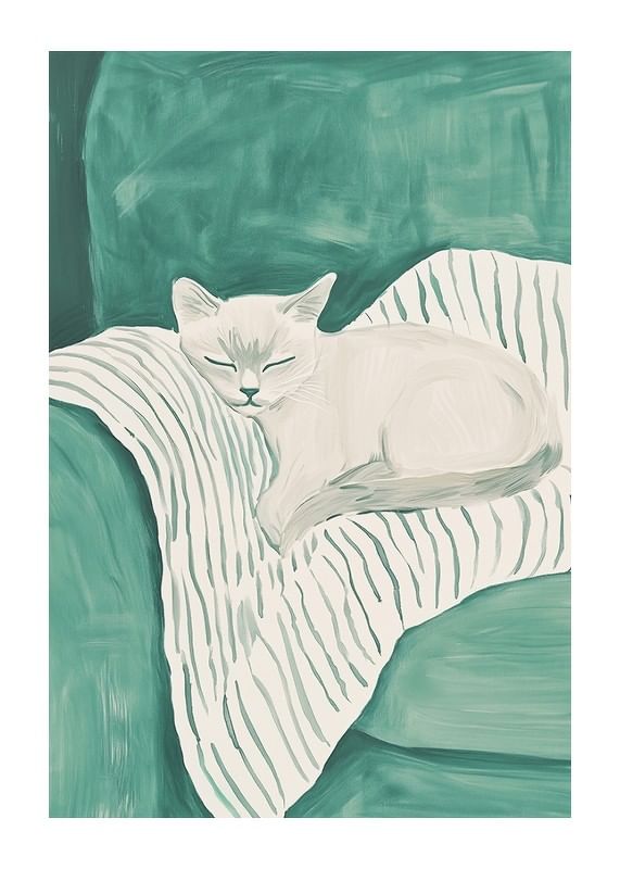 Plagát Minty Cat Nap