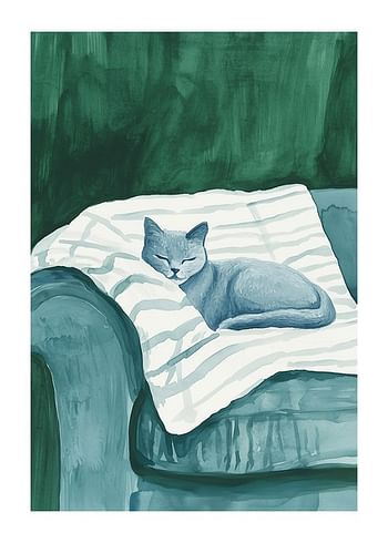 Plakat Blue Hues & Cat Naps