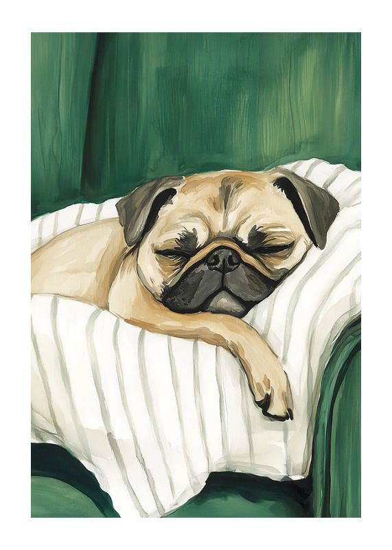 Poster Cozy Pug Nap