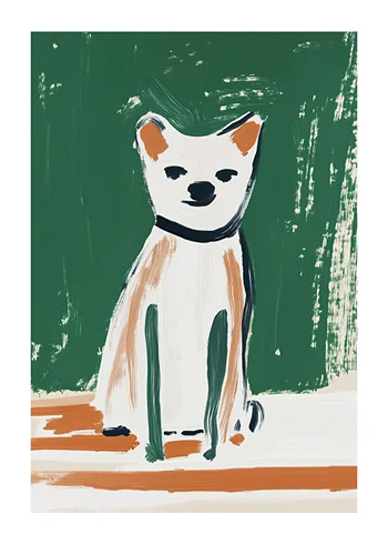 Poster Playful Pup Portrait