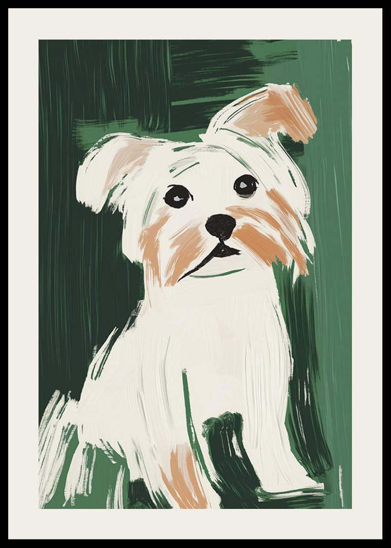 En poster av en hund som ger ditt hem en lekfull och modern touch-12