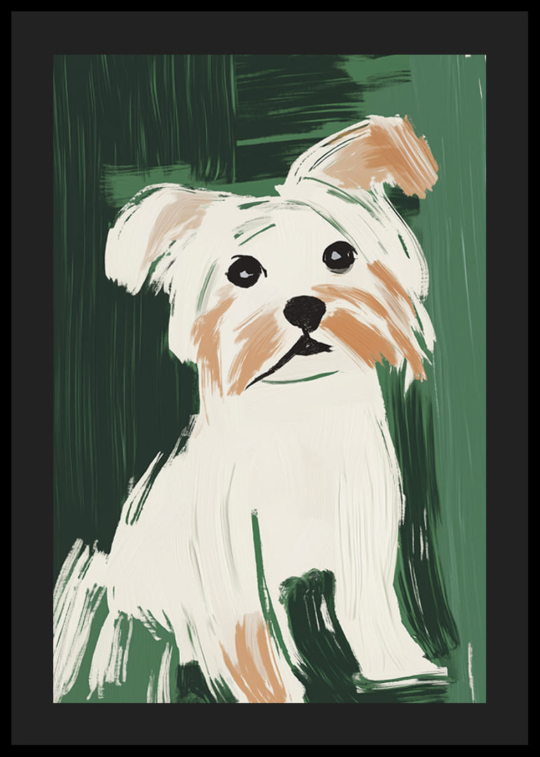 En poster av en hund som ger ditt hem en lekfull och modern touch-12