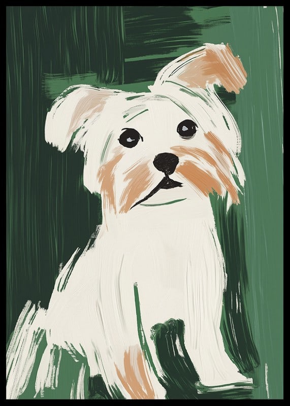 En poster av en hund som ger ditt hem en lekfull och modern touch-12