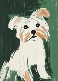 En poster av en hund som ger ditt hem en lekfull och modern touch-7