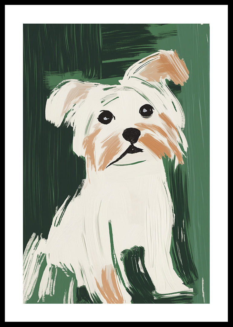En poster av en hund som ger ditt hem en lekfull och modern touch-12