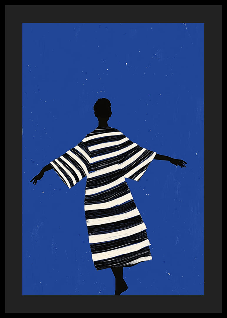 En elegant poster av en dansande figur under stjärnhimlen-12