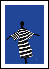 En elegant poster av en dansande figur under stjärnhimlen-0