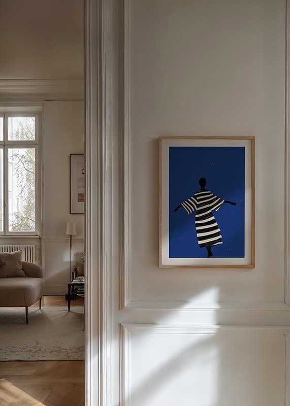 En elegant poster av en dansande figur under stjärnhimlen-12