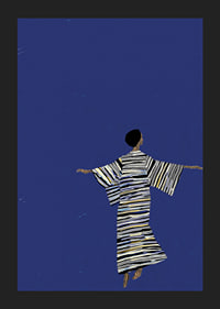 An elegant poster of a dancing figure under the starry sky-5