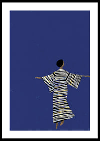 An elegant poster of a dancing figure under the starry sky-0