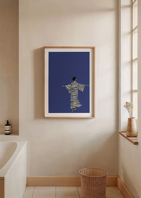 An elegant poster of a dancing figure under the starry sky-12