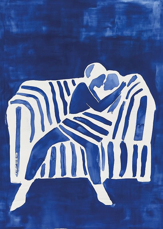 A poster depicting a couple's love-12