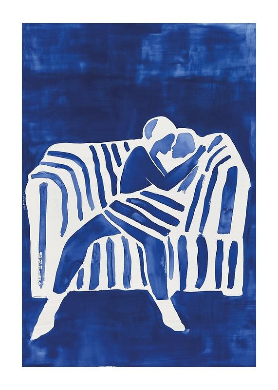 A poster depicting a couple's love-12