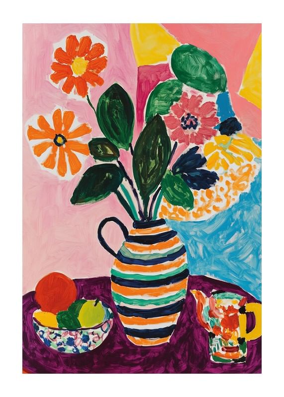 Plagát Striped Vase Symphony