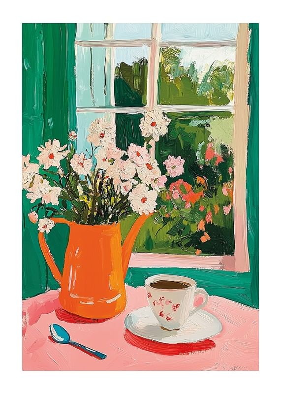 Plagát Coffee By The Window