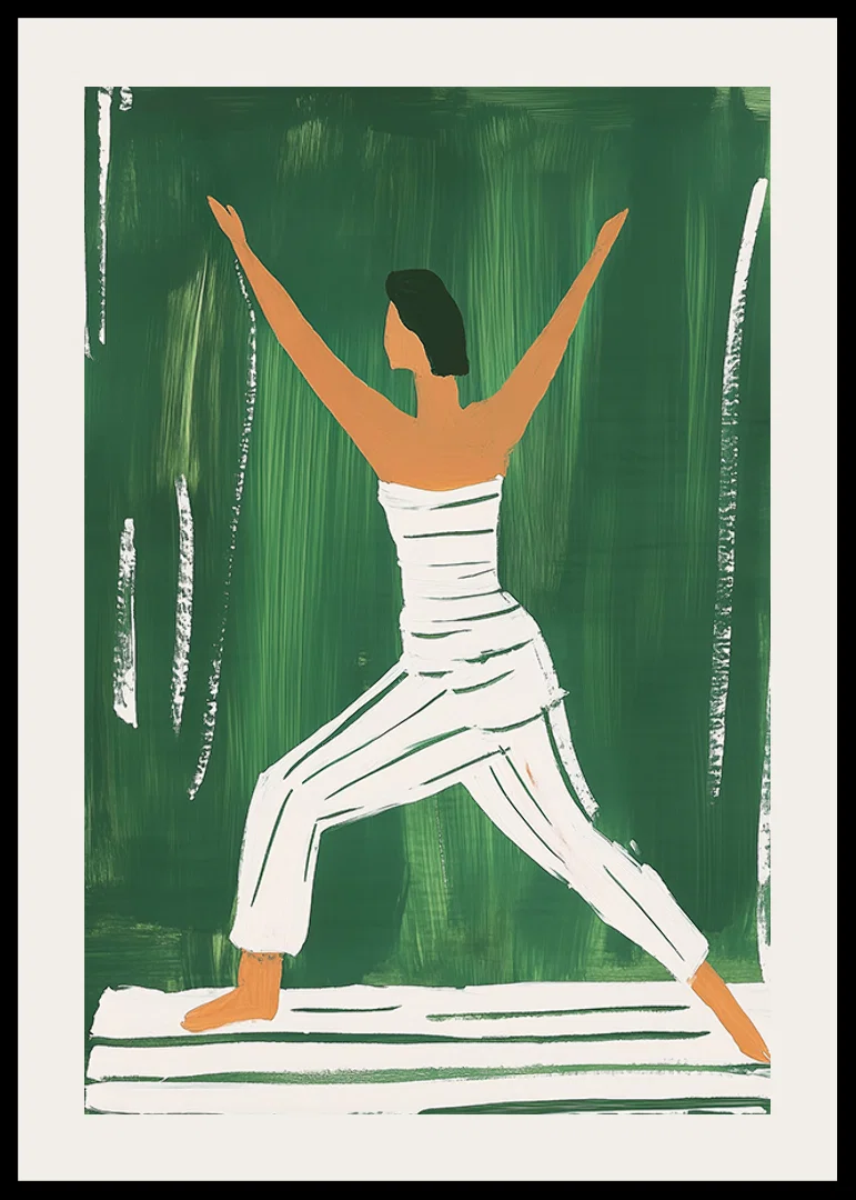 A poster of a woman in yoga position-12