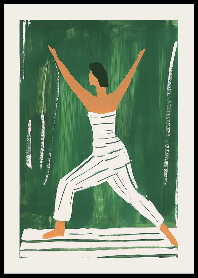 En plakat av en kvinne i yogastilling-12