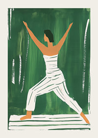 En poster av en kvinna i yogaposition-3