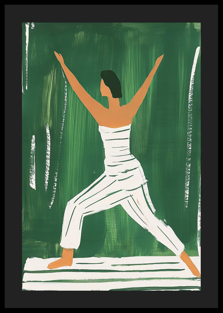 A poster of a woman in yoga position-12